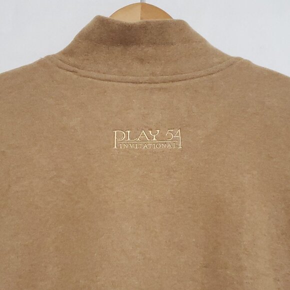 Carnoustie Golf Sweater Vest 1/4 Zip Brown L Pullover Play 54 Invitational LIV - Picture 5 of 10